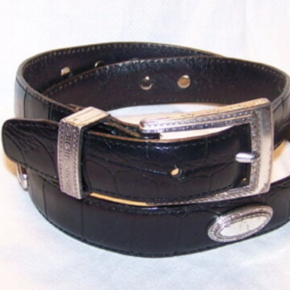 Brighton Classics Black Croc Embossed With Silver - Picture 1 of 6